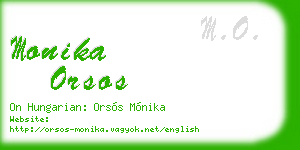 monika orsos business card