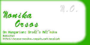 monika orsos business card